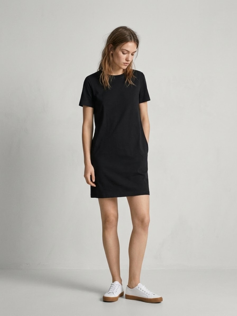 H&M Black Short Sleeve T-Shirt Dress